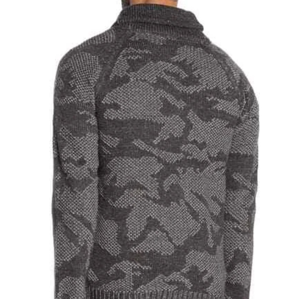 NWT mens HEDGE Camo Shawl Collar Button Cardigan - Picture 10 of 10